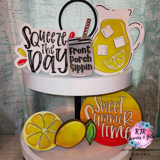 Squeeze the Day Lemonade Tier Tray