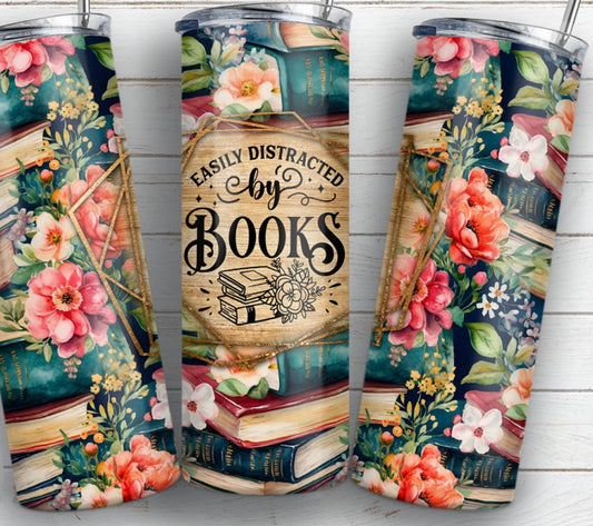 Easily Distracted by Books Tumbler