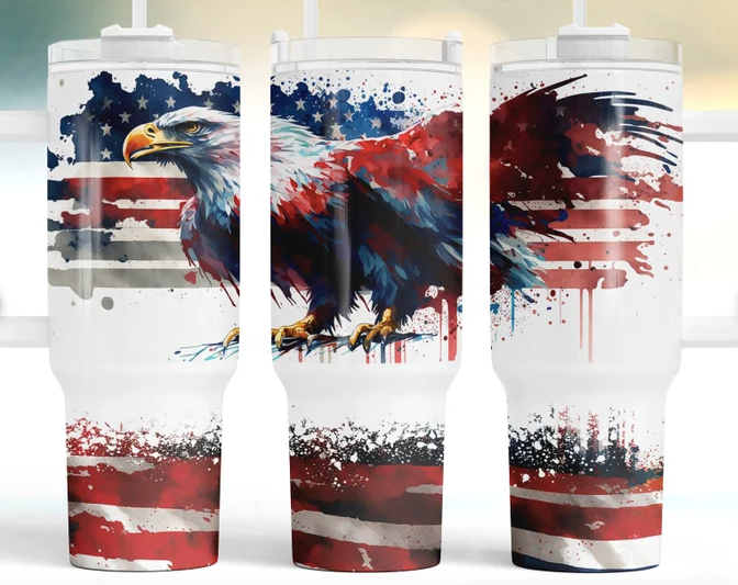 40 oz Patriotic Eagle Tumbler