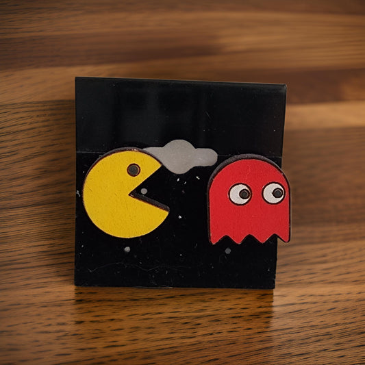 Pac-Man and Blinkie Stud Earrings