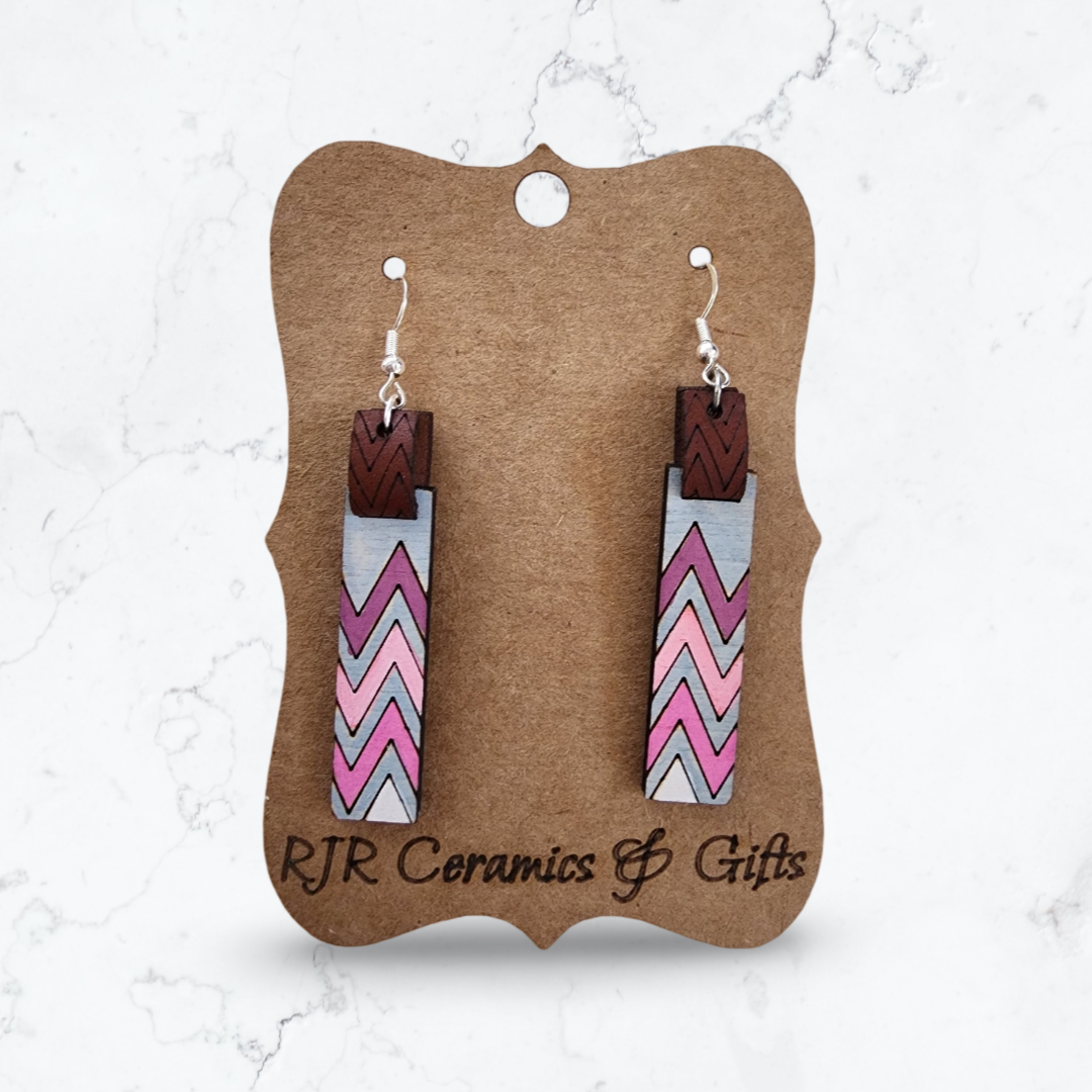 Shades of Pink - Peaks and Valleys Earrings