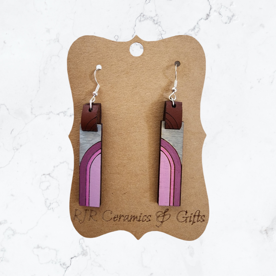 Shades of Pink Arch Earrings