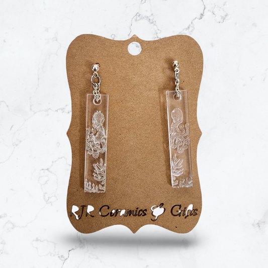 Octopus Clear Acrylic Earrings