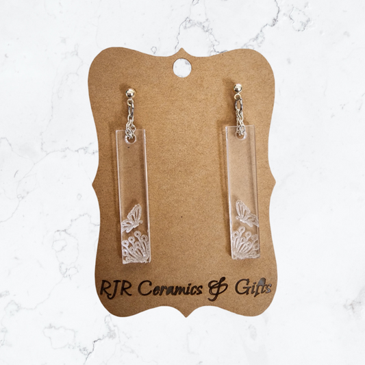 Butterfly Clear Acrylic Earrings