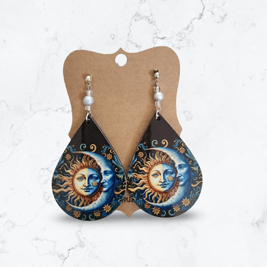 Celestial Sublimation Earrings w/ Bead