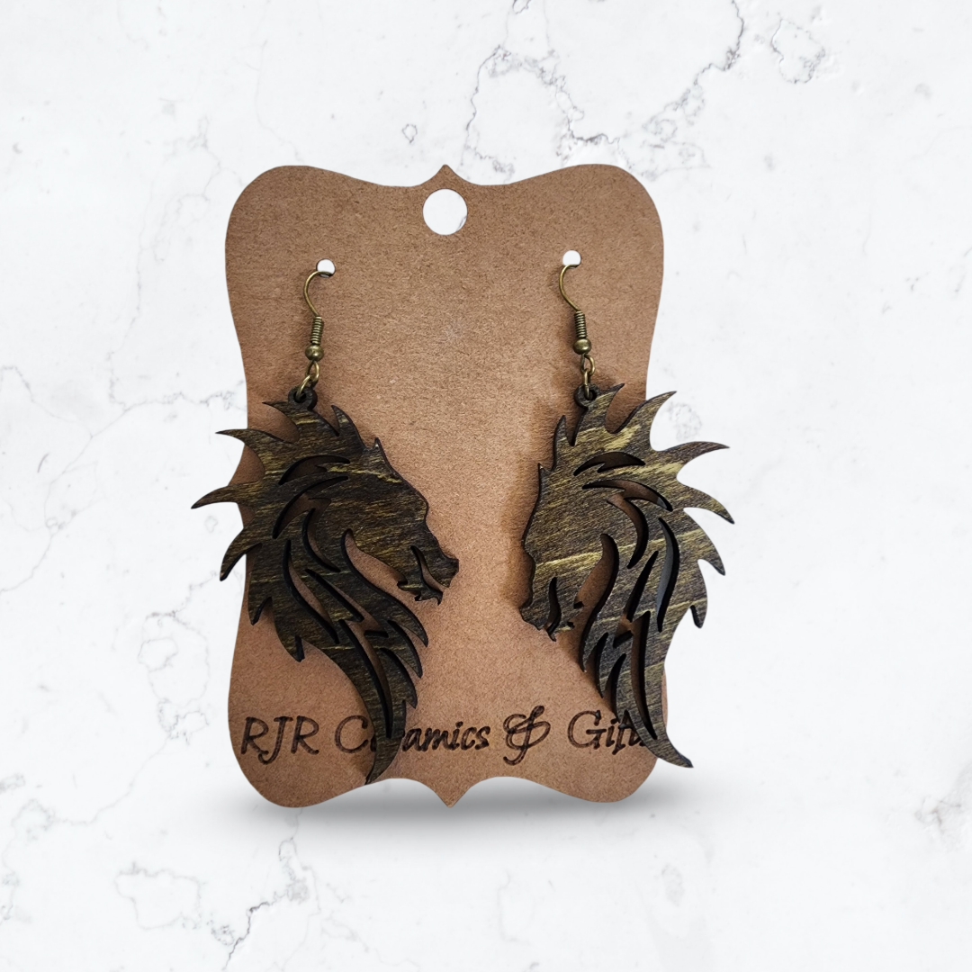 Dragon Head Earrings - Provincial