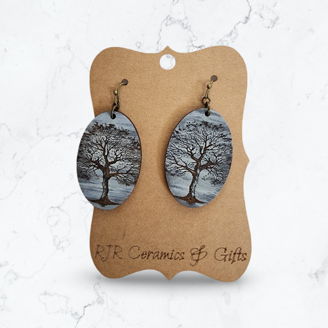 Grey Tree Earrings