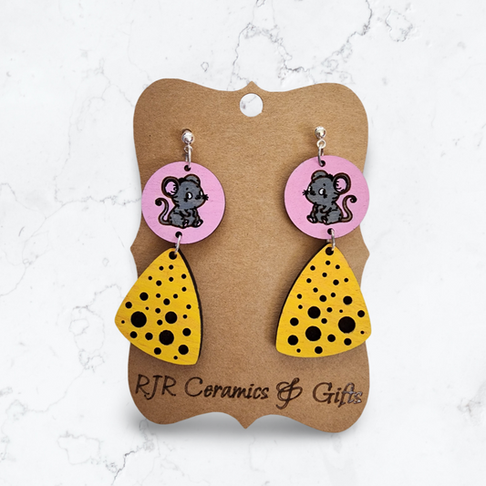 Mouse and Cheese Earrings