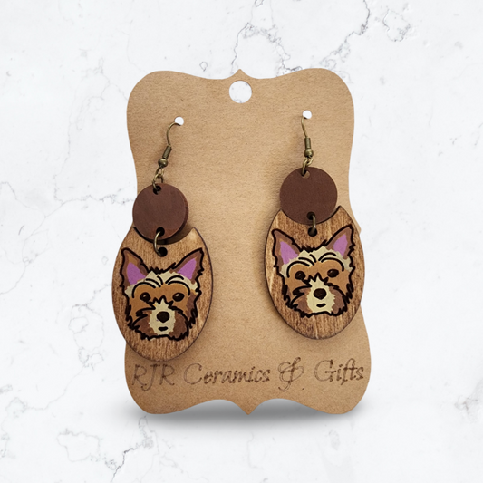 Yorkie Double Dangle Earrings