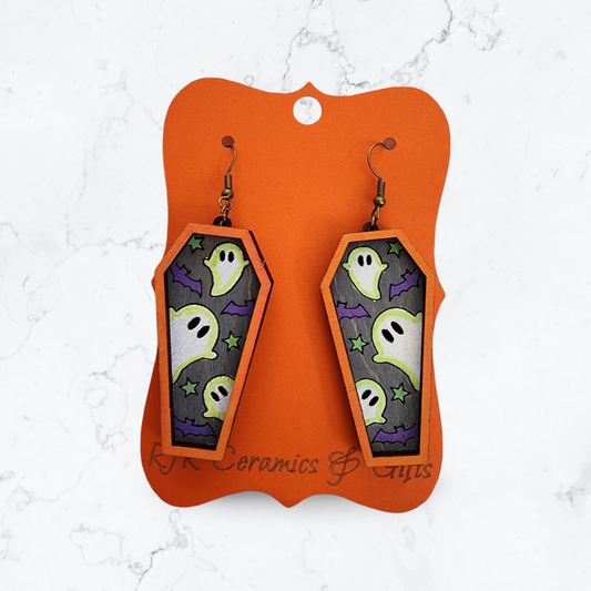 Ghostly Coffin Earrings