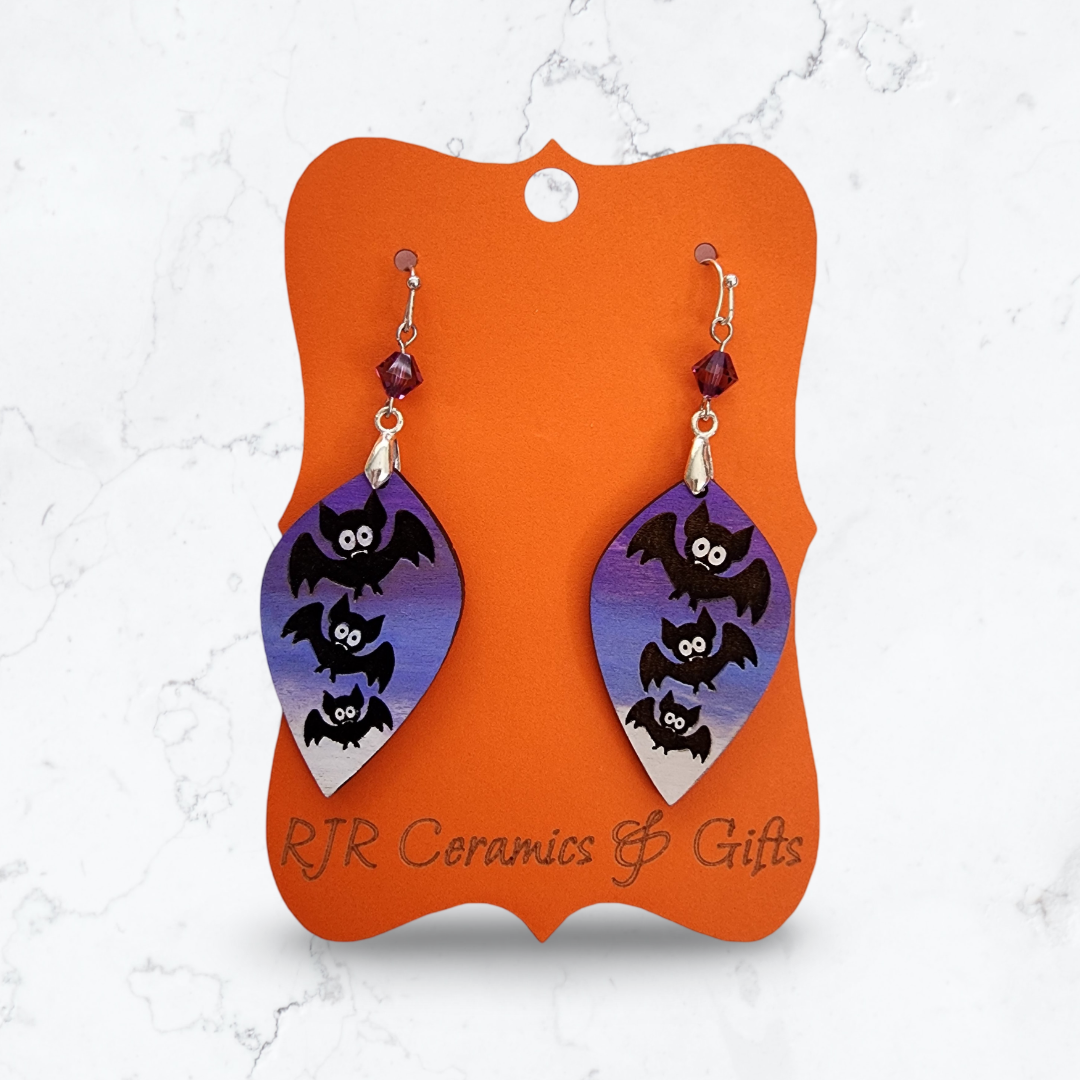 Ombre Bat Earrings