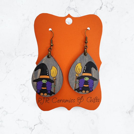 Witch Gnome Earrings - Grey