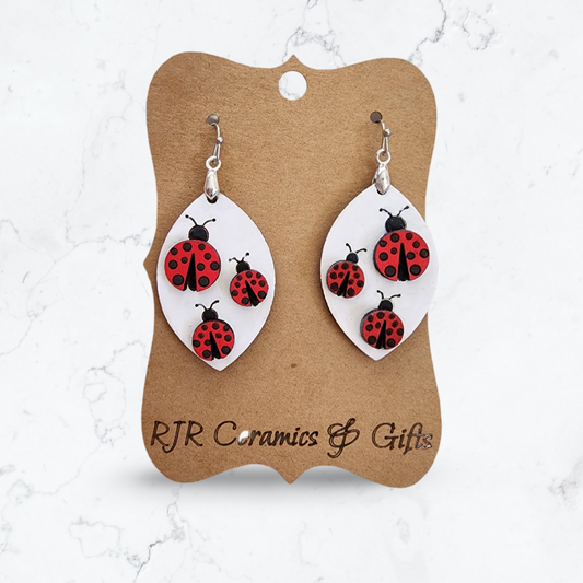 Triple Ladybug Earrings