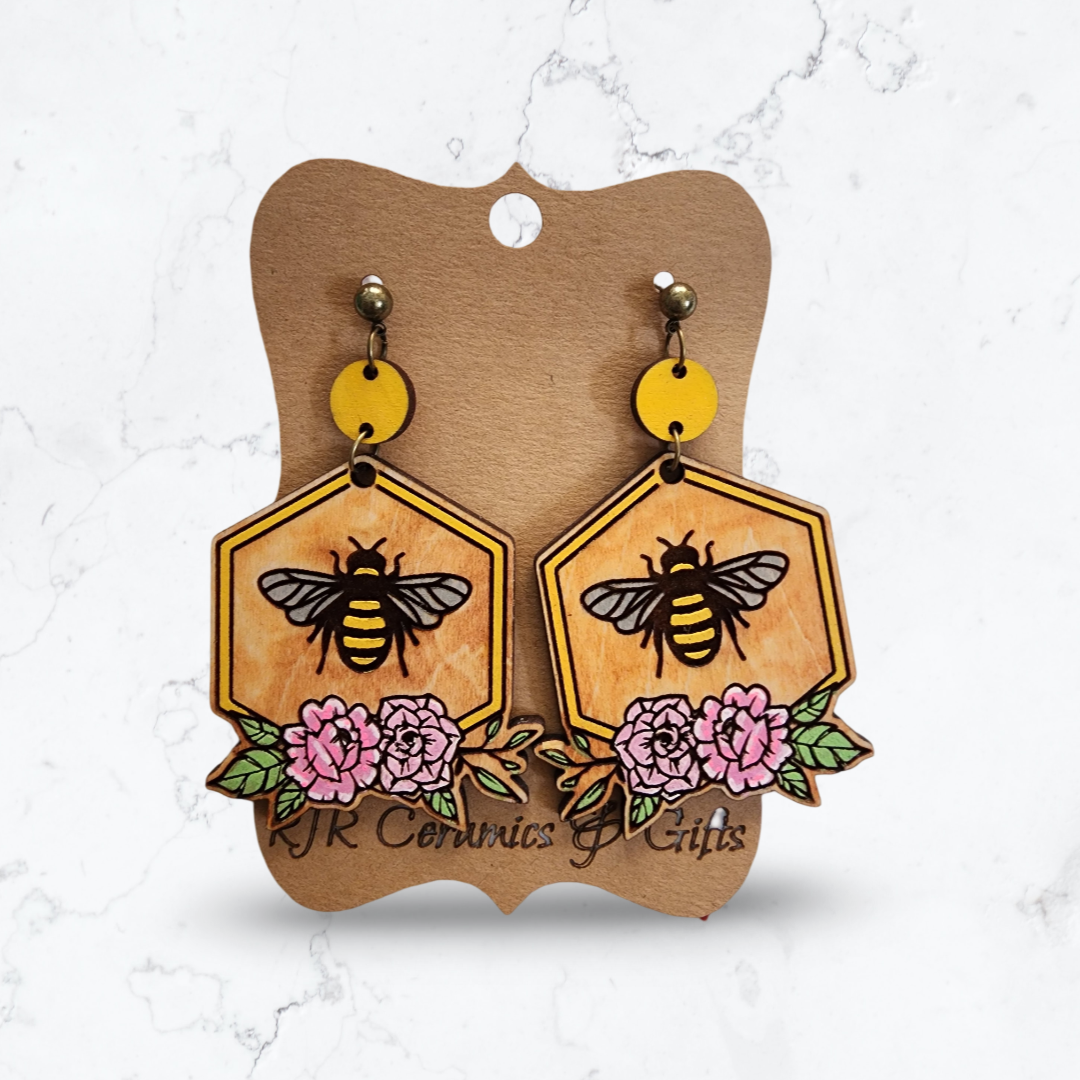 Bee & Flowers Earrings