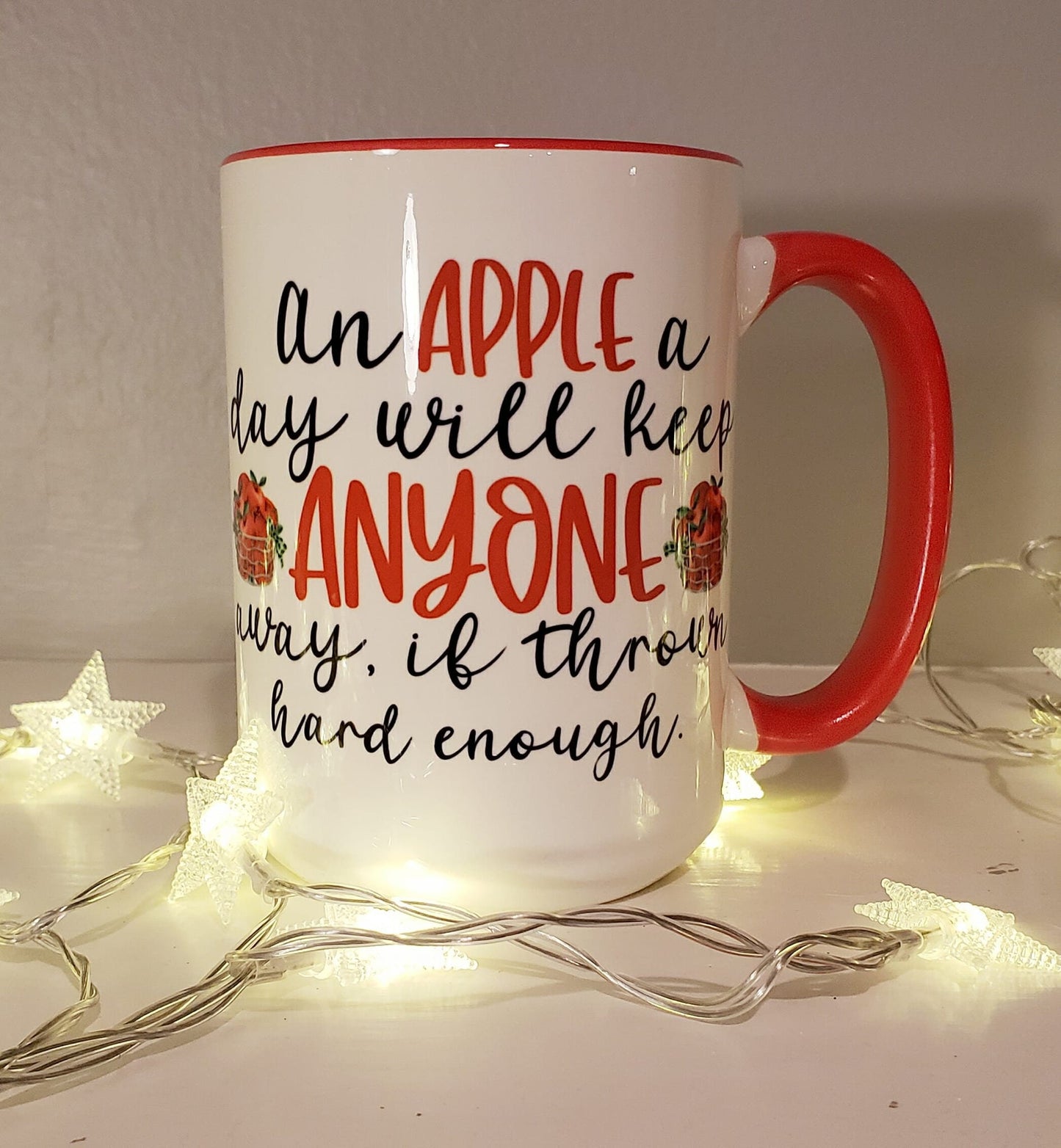 An Apple a Day Keeps Anyone Away Mug